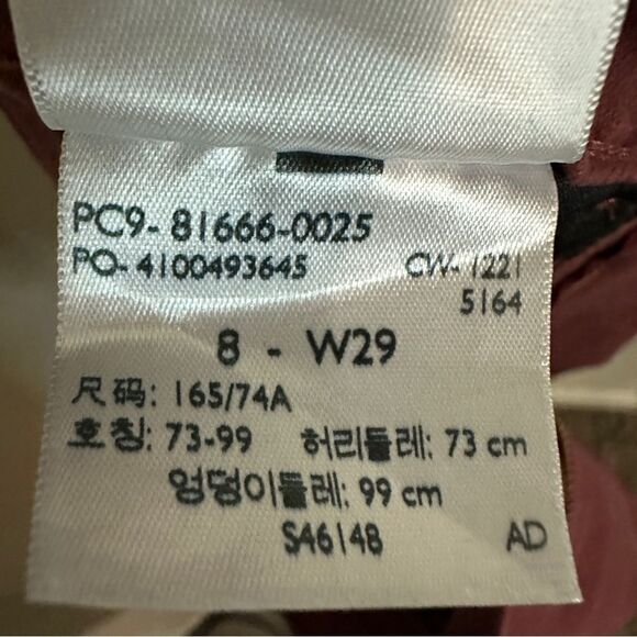 DENIZEN from Levi's High Rise Super Skinny Jeans Womens 8 Red Maroon - Picture 7 of 7